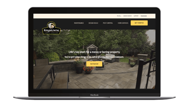 kingstowne - lawn care and landscaping website design