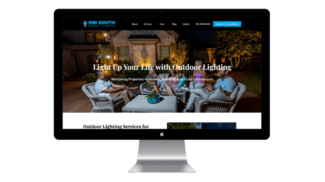 landscape lighting website design