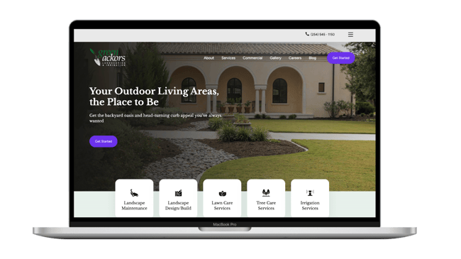 landscaping website - green ackors