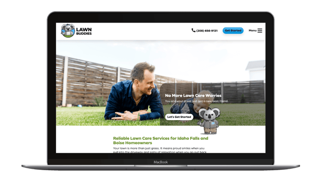 lawn buddies lawn care website design