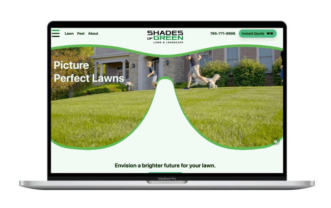 lawn care website - shades of green