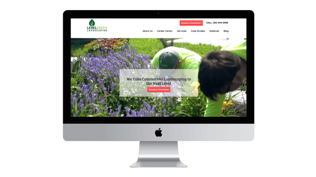 level green landscaping website design