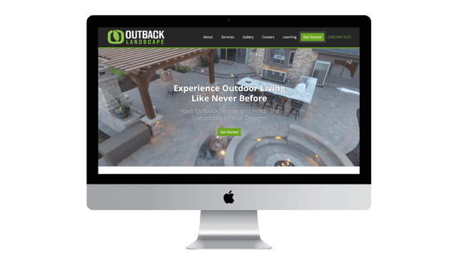 outback landscaping website design